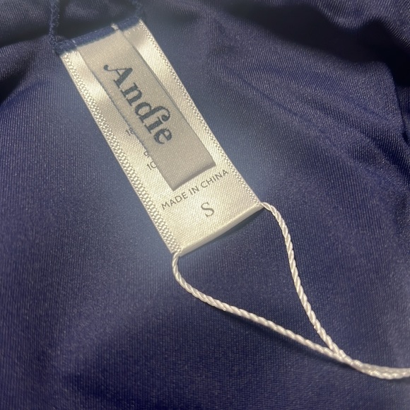 NWT Andie Swim The Cheeky Bottom Flat Bikini Navy Blue Size Small S NEW - Picture 11 of 12